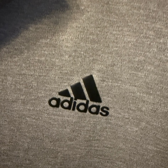 Adidas Men's Heather Gray Polo Shirt - Picture 2 of 4